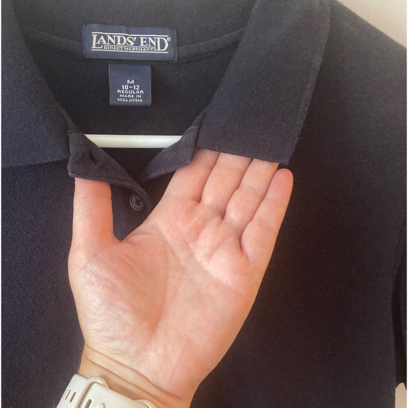 Land’s End Vintage Navy Blue Polo Shirt Dress - Picture 9 of 11